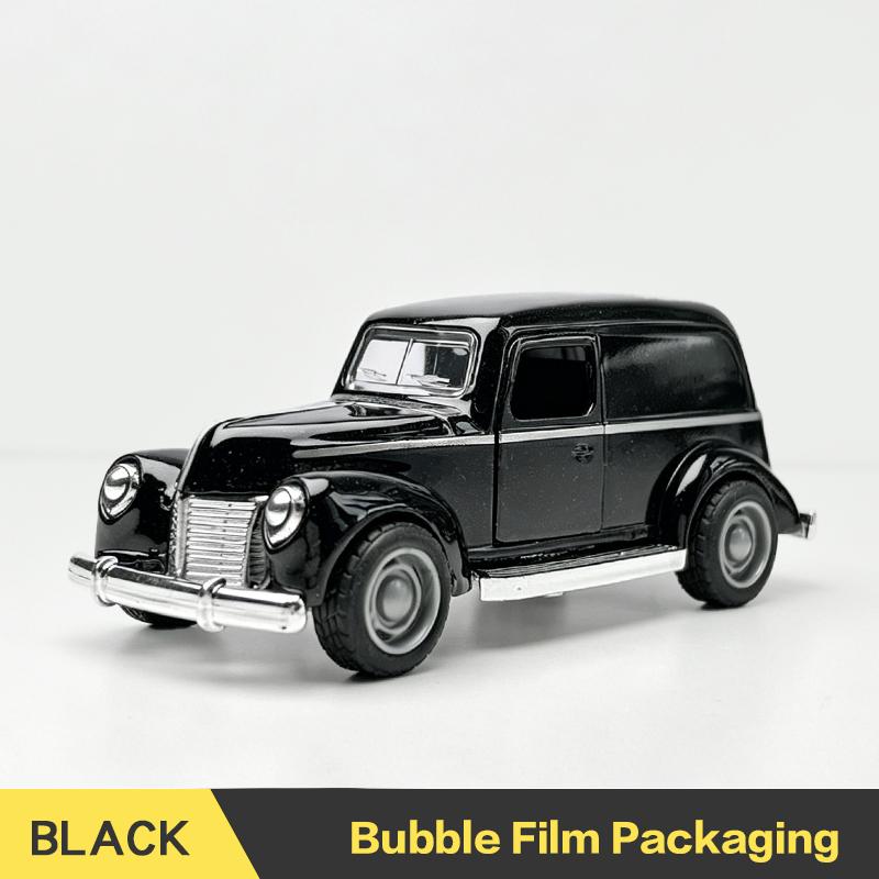 1:36 Alloy Vintage Sedan1940 Die Cast Car Model Car Classic Model Pull Back Car Model Miniature Vehicle Replica Giftle
