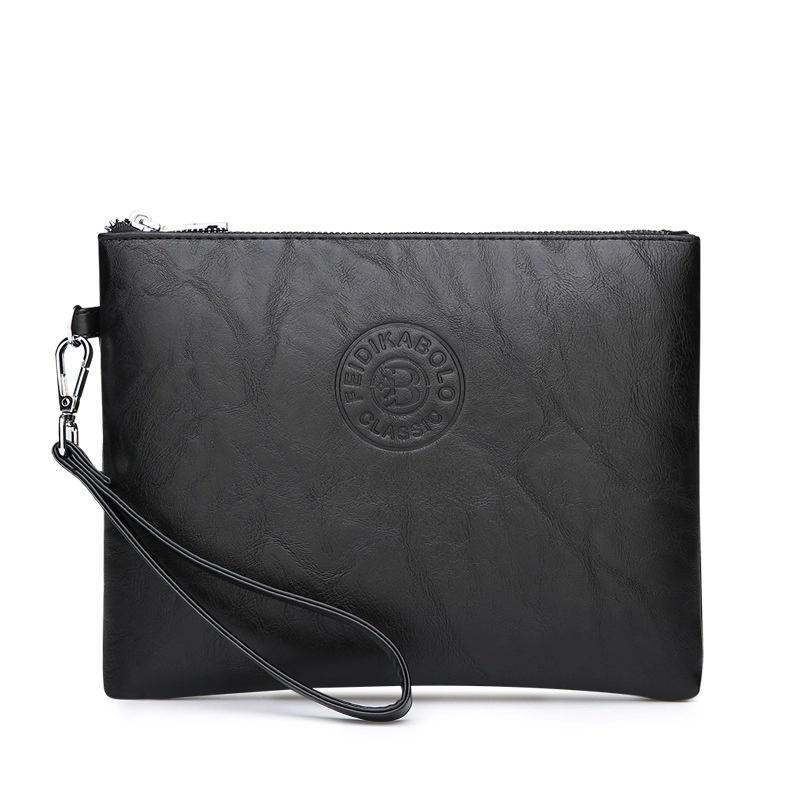 Men's New Casual Clutch, Leather Soft Leather Men's Bag, Mobile Phone Bag, Large-capacity Wallet
