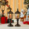 Christmas Snowman Figurine Vintage Table Lamp With Light Music And Effect Snow