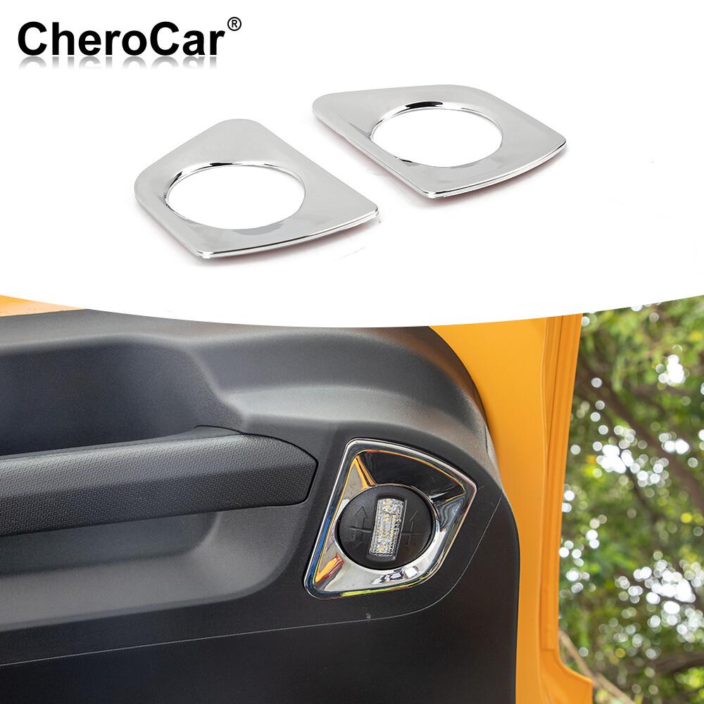 2pcs Chrome Rear Tailgate Light Lamp Decoration Trim for Ford Bronco Sport +