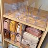 Transparent Divider Shelf Bag Storage Rack Handbag Wardrobe Bookends Stand Bookshelf Finishing Cabinet Partition Display Case