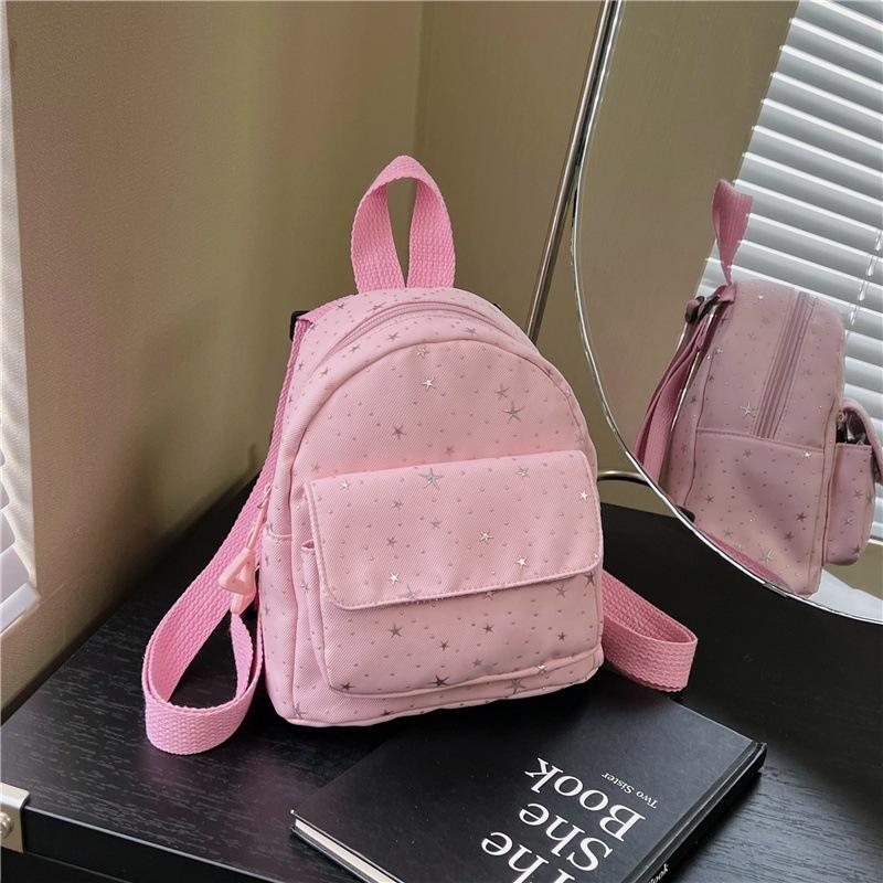Schoolbag Girl Wind Star Printed Backpack Women's 1011 New Korean Cute Lightweight Small Backpack Fashion Versatile School Bag