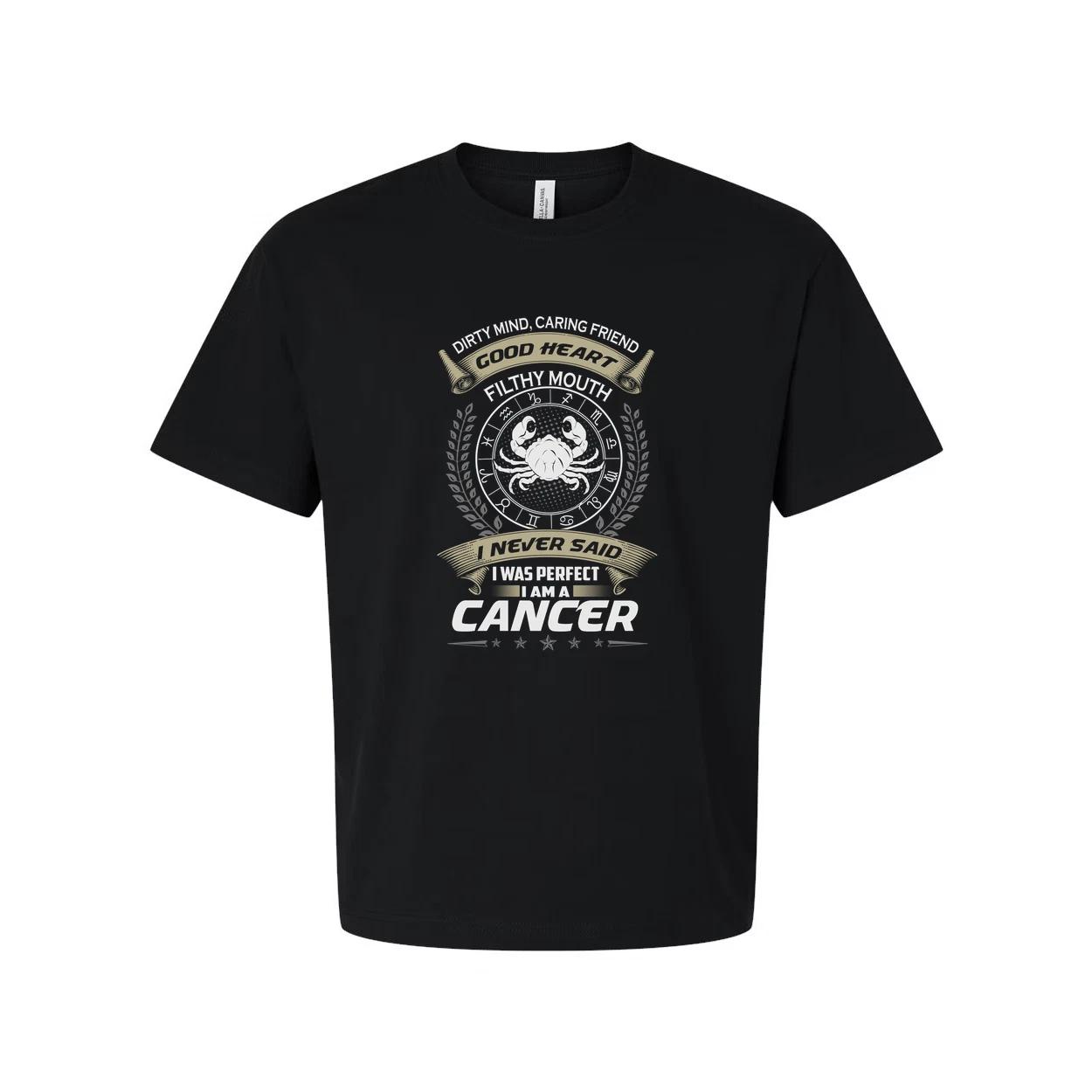 Cancer Zodiac Sign Graphic T Shirt For Unisex Adults With Sleek Emblem Design An L