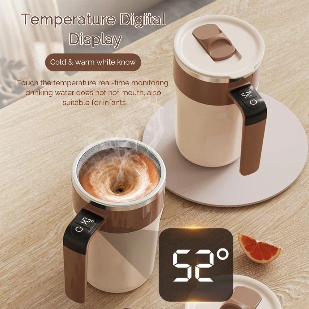 New 400ML Mixing Cup ABS 316 Stainless Steel Coffee Cup Silicone Rechargeable Self Stirring Mug Coffee
