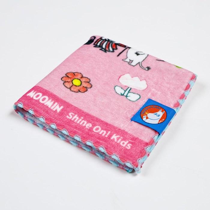 Marushin Handkerchief Moomin Floral Wreath Print Shion Kids 1405051300, Approx. 25x25cm