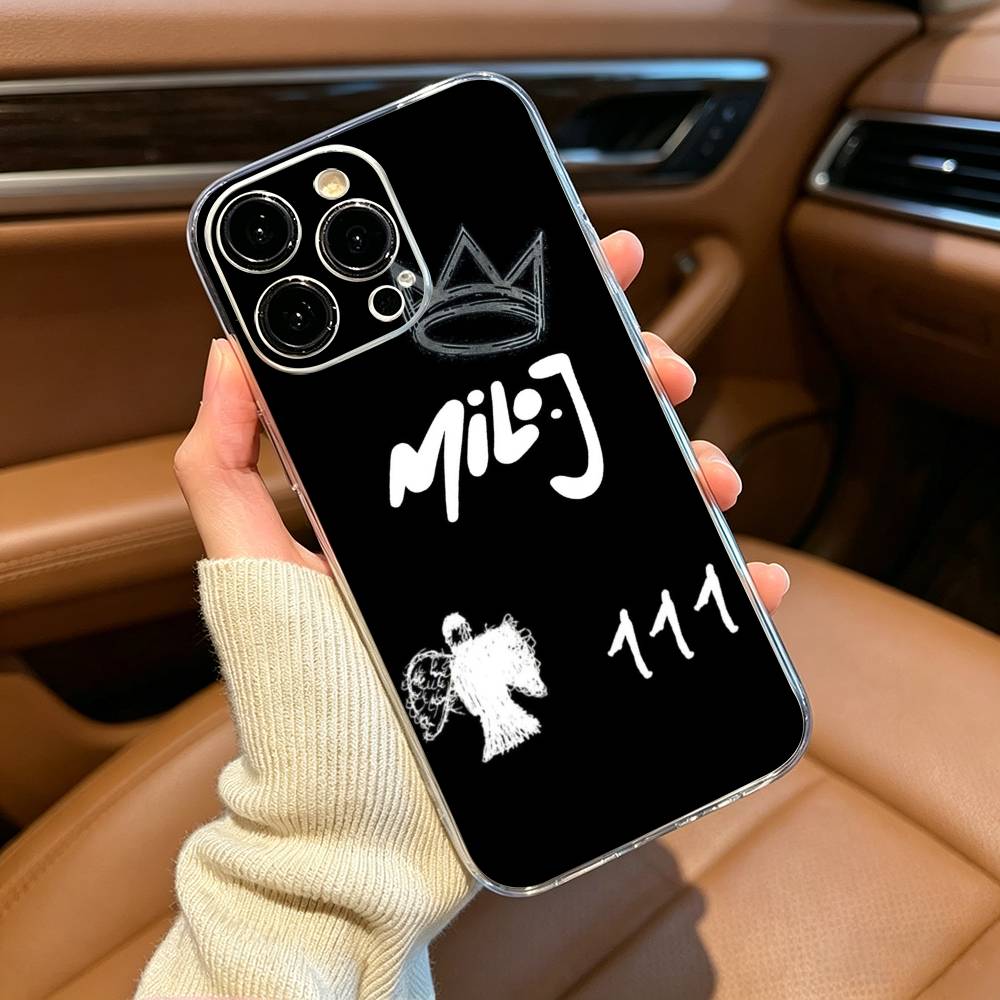 Sänger M-Milo J Handyhülle für iPhone 17, 16, 15, 14, 13, 12, 11, Pro Max, Plus, Weiche Silikon-Transparenthülle