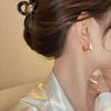 Rhinestone Tiger Eye Zircon Stud Earrings - Starry Brown Light Luxury High-End Design