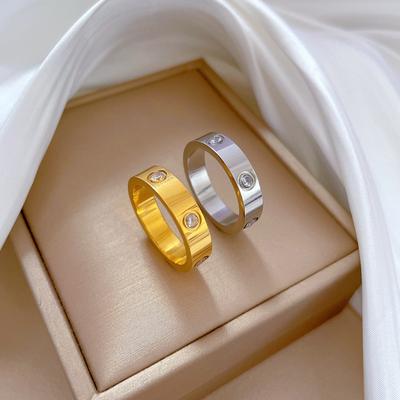 No Fading, Minimalist Geometry, Titanium Steel, Cold Wind Dancing Ring, Men And Women'S Tide Personality Simple Index Finger Ring