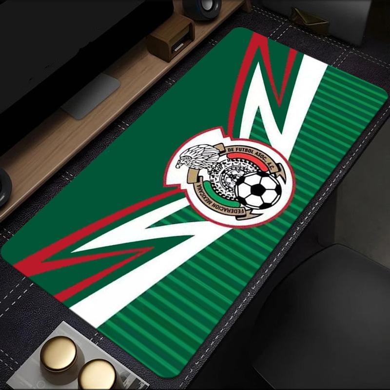 Mexico Football Emblem Mouse Pad, Rubber Base, Esports Desk Mat, Mouse Pad for Gamers and Office Use, Gaming Desk , Easy To Clean Mat