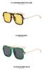 New Trendy Large Square Sunglasses for Women & Men - Fashionable, Versatile, High-End Feel, Sun Protection, Perfect for Cycling