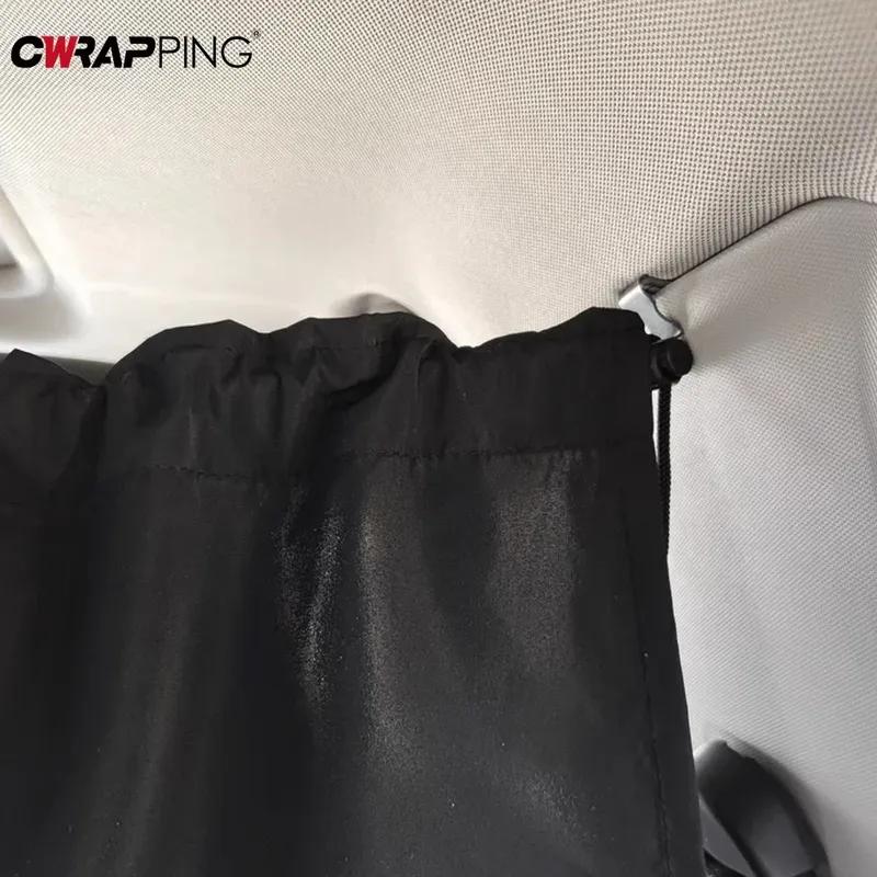 2Pcs Car Isolation Curtain Detachable Simple Curtain Sealed Privacy Curtain Blackout Fit for Business Vehicle RV Car Accessories