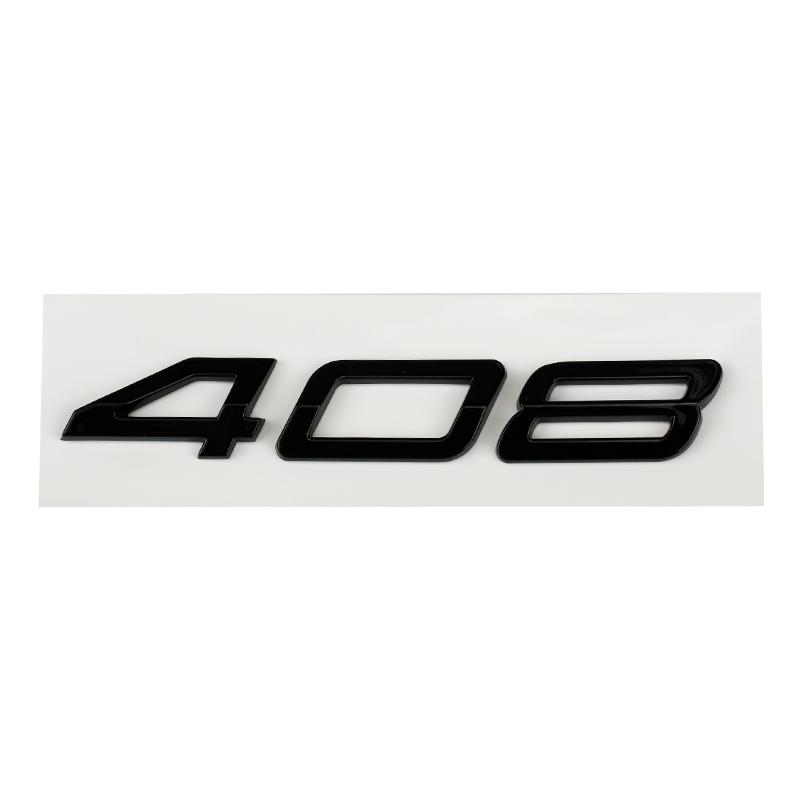 Auto 3D ABS Buchstaben Logo Aufkleber Für Peugeot 208 308 408 508 408X 508L 2024 2025 Auto Kofferraum Alphabet Emblem Abzeichen Aufkleber
