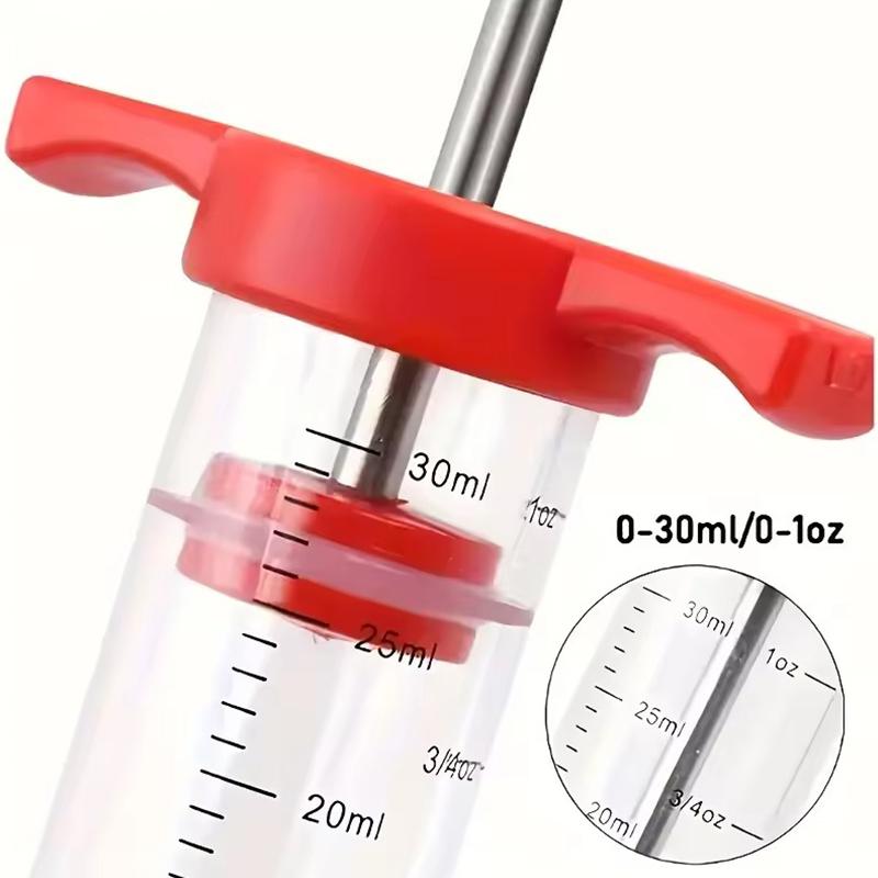 30ml/50ml Meat Marinade Injector Home Cooking Gadgets Syringe with Different Needles Cleaning Brush Turkey Chicken Beef Tool ZYF