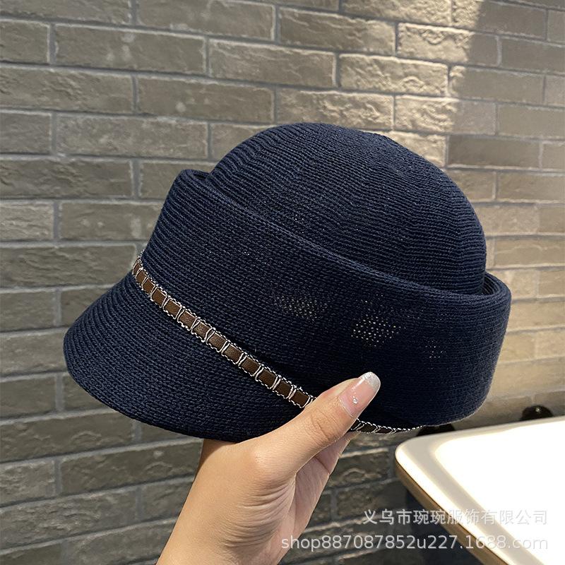 New woven summer cap children's fashion riding shade equestrian hat versatile knitted sun hat