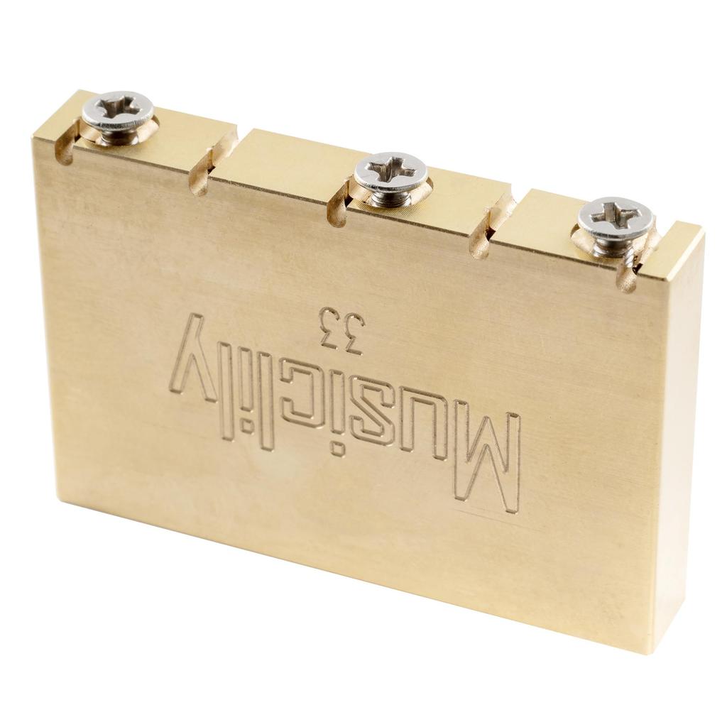 Musiclily Ultra 33mm Brass Tremolo Block for Gotoh GE1996T Electric Guitar with Floyd Rose Tremolo Unit