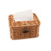 Plastic Napkin Holder Rectangular Carton Container Durable Imitation Rattan Tissue Box  Hotel