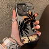 Applicable To Coconut Tree iPhone15Pro Mobile Phone Case 15 Laser 14 Apple 13 Anti-drop 11XsMax Hard 78plus