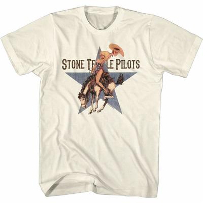 Camiseta para Adulto Stone Temple Pilots Riding Bronco Natural