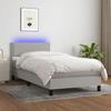 VidaXL Bed Slatted Base with Mattress and LEDs, Upholstered Bed, Single Bed, Adult Bed for Interior Bedroom, 3133045