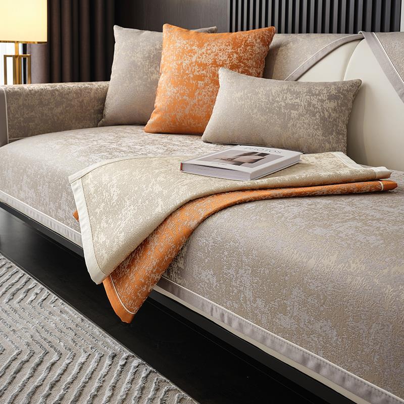 Nordic Luxury Luxury Luxury Sofa Cushion High End Chenille Cover Cloth Simple and Aesthetically Pleasing All Season Universal Anti Slip Seat Cushion