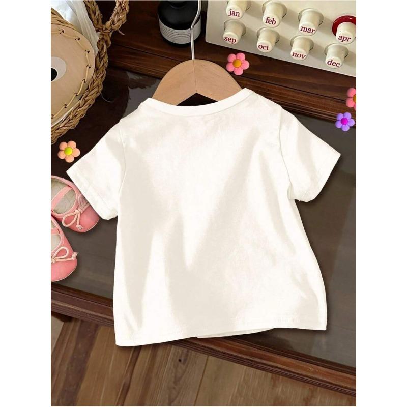 European Sizes A Short-Sleeve T-Shirt Featuring a White Oceanic Theme, Adorned with Colorful Prints of Whales, Octopuses, Seahorses, And More