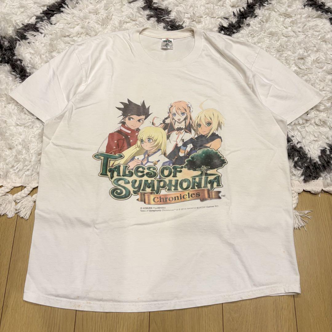 

[USED] Used Tales of Symphonia short-sleeved anime print T-shirt, white