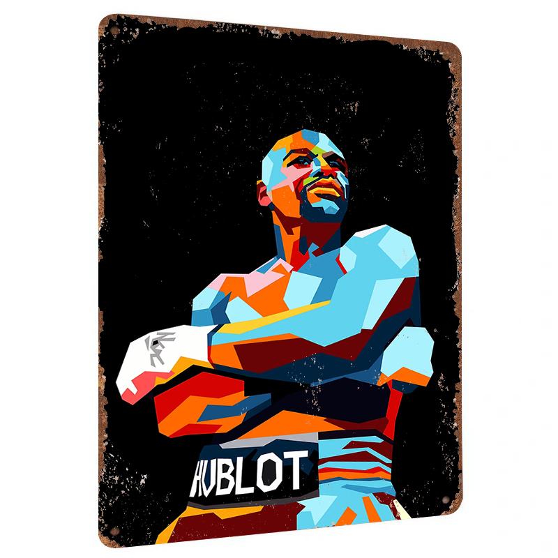

Boxing Legend Geometric Art Metal Tin Sign Home Decor Wall Hanging Collectible Gift 20x30cm（7.8x11.8inch）
