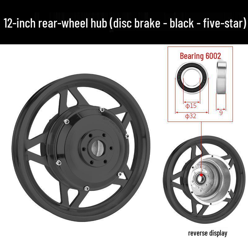 Electric Folding Bicycle Wheel Hub Motor with 12/14/16-inch Aluminum Alloy Disc Brake for Front and Rear Drive