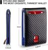Carbon Fiber RFID Leather Wallet: Multi-Card Slot, Money Clip, Coin Purse, Anti-Theft, Men's Card Holder.