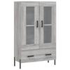 VidaXL Buffet haut sonoma gris 69,5x31x115 cm bois d'ingénierie 828314