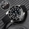 20mm 21mm Rubber Watchband for Rolex Submariner DAYTONA GMT Yacht-Master Silicone Strap Black Watch Band Bracelet