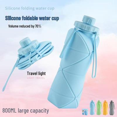 Silicone Foldable 800ML Large Capacity Travel Mug - Ideal for Outdoor Sports & Cycling