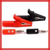 4Pcs/Set 55mm Alligator Clips + Banana Plug - 4mm Test Probe Cable Clips (Red + Black) for StoneGo Test Accessories Automotive