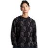 Calvin Klein FW23 Letter Jacquard Crew Neck Pullover Wool Sweater Men Sweater Space-Black J324411
