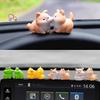 Cute Kiss Face Animal Car Dashboard Decoration, Funny Micro Landscape Car Interior Rear Mirror