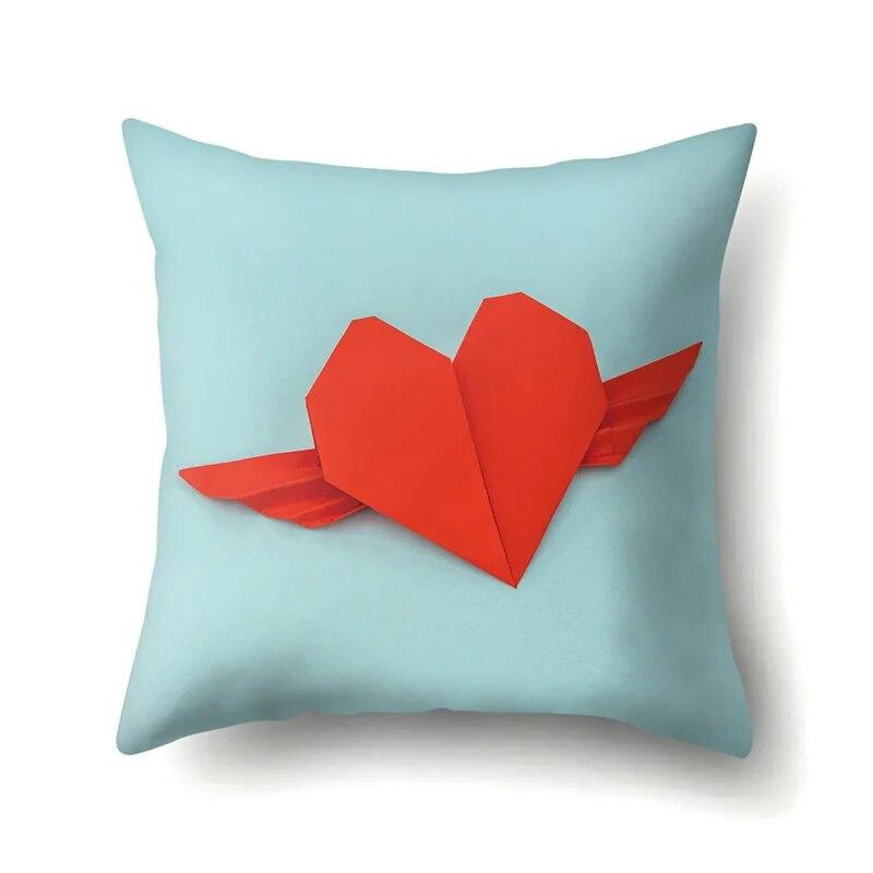 Peach Heart Pillowcase Home Living Room Soft Decoration Sofa Cushion Cover Bedroom