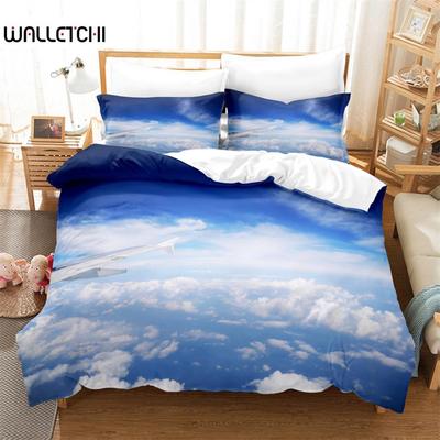 White Clouds, Scenery Bedding Set Duvet Cover Set 3d Bedding Digital Printing Bed Linen Queen Size Bedding Set Fashion Design