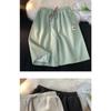 Ice Silk Sports Five Quarter Pants Women Summer High Waist Loose Breathable Large Size Home Wide Leg Shorts Wear