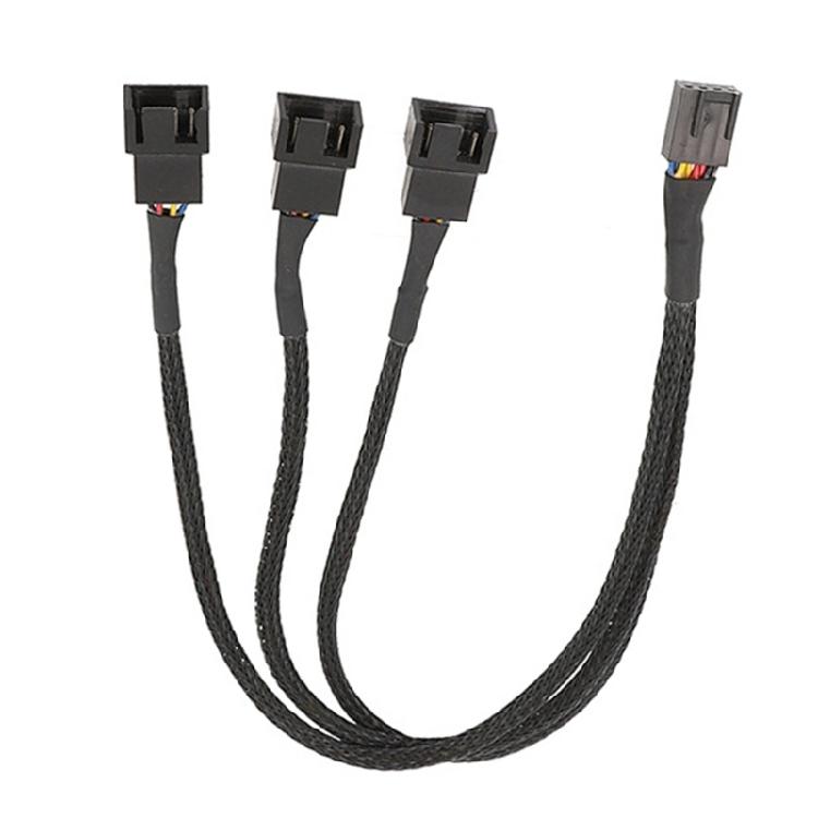 3/4 Way 4 Pin PWM Fan Splitter Cable PWM Fan Extension Cable for Computer Case 4Pin Fan Cable PC Fan Extension Cable