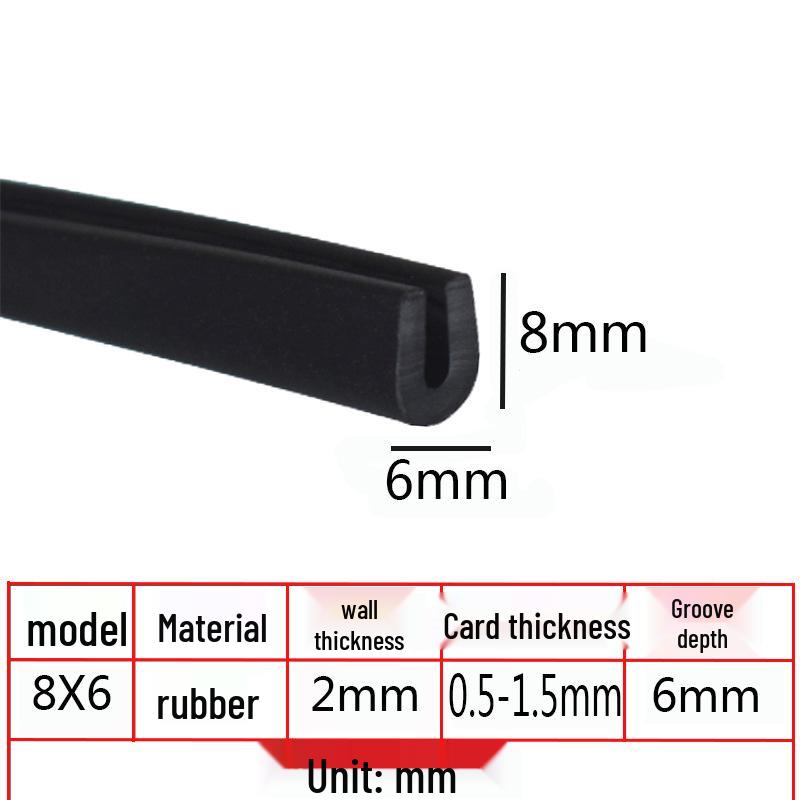 U-Shaped Rubber Anti-Collision Edge Strip for Glass Sealing