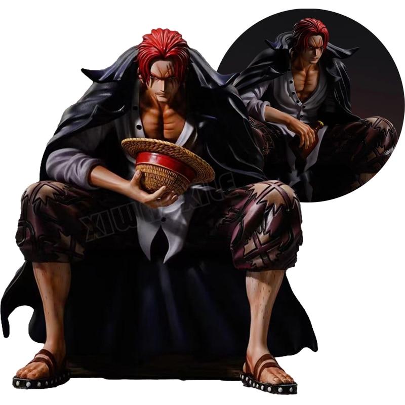 18cm One Piece Shanks Anime Figure Four Emperors Red Haired Shanks Action Figure Adult Collectible Model Doll Toys Gift