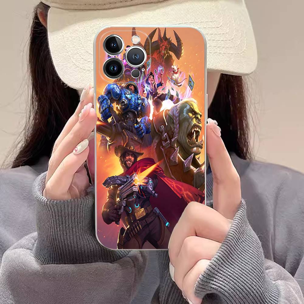 

World Of W-Warcraft Phone Case For IPhone 17 16 15 Plus 14 13 Mini 12 11 Pro Max Soft Shell Cover iPhone 15 pro
