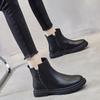 Women's Boots Genuine Leather Short Boots Women's Chelsea Boots Woman Shoes Plus Size Woman Booties Black