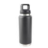 Sport Wasserflasche Edelstahl PP Tragbar Auslaufsicher Sportkessel für Outdoor Camping Fitnessstudio Reisen Büro Schwarz