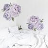 Purple Peony Flowers Wall Stickers for Kids Room Living Room Bedroom Home Decoration Wall Decal