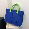 Modern Large Capacity Felt Handbag - Versatile and Stylish Shopping Bag with Letter Design