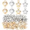 5-10pcs Stainless Steel Heart Star Charms Gold Silver Color Zircon Pendants for DIY Necklace Bracelet Jewelry Making Accessories