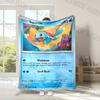 P0kem0n Cards Squirtle Print Blanket for Couches, Soft Cozy Blanket, Lightweight Fuzzy Plush Warm Throws for Winter Fall, Gifts