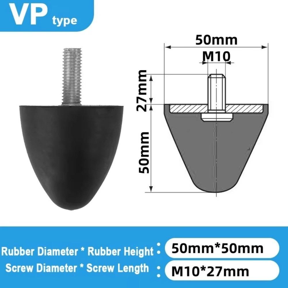 Male Female Thread Vibration Isolation Base M6 M8 M10 M12 Shock Absorbing Pads  Silent Operation