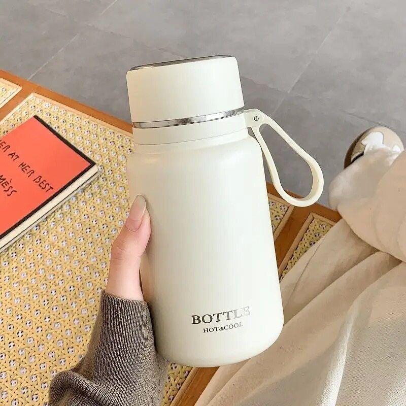 Japanese Premium Water Bottle for Women, New Stylish Large-Capacity Thermos Cup for Men, Simple Design for Students, Special Cup for School Use